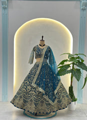 Wedding Special Royal  Butterfly Net Sequins & Codding Embroidery Work Lehenga Choli