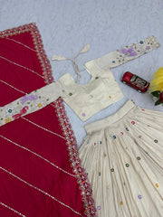 Beautiful Pure Tissue Silk Thread & Sequence Work Lehenga Choli