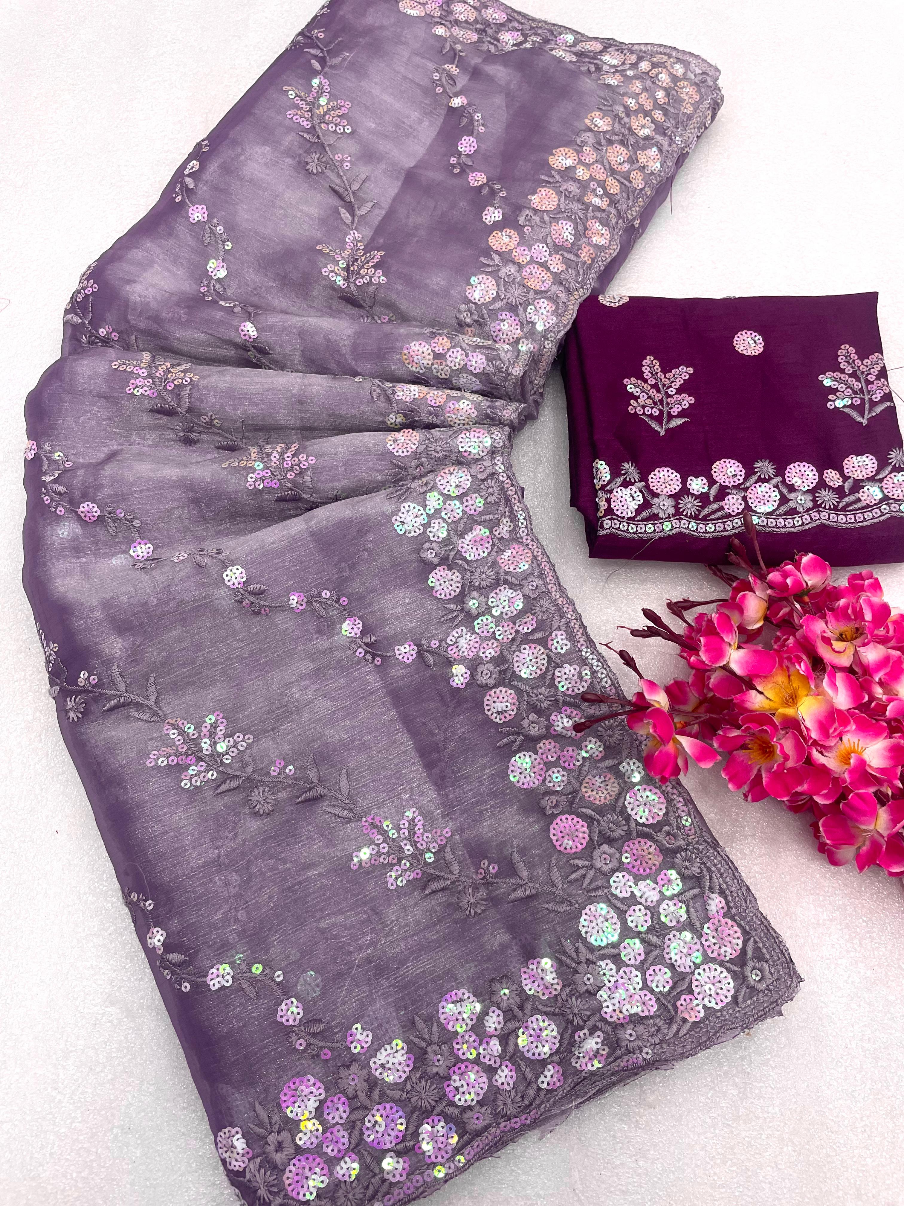 Beautiful Zimmy Choo Sequence Embroidery Work Sarre