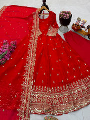 Festive Special Fendy Silk Embroidery Work Gown