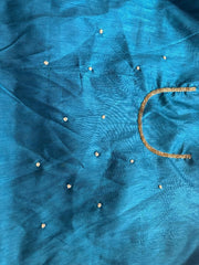 Beautiful Pure Soft Chinon Peding Handwork Border Saree