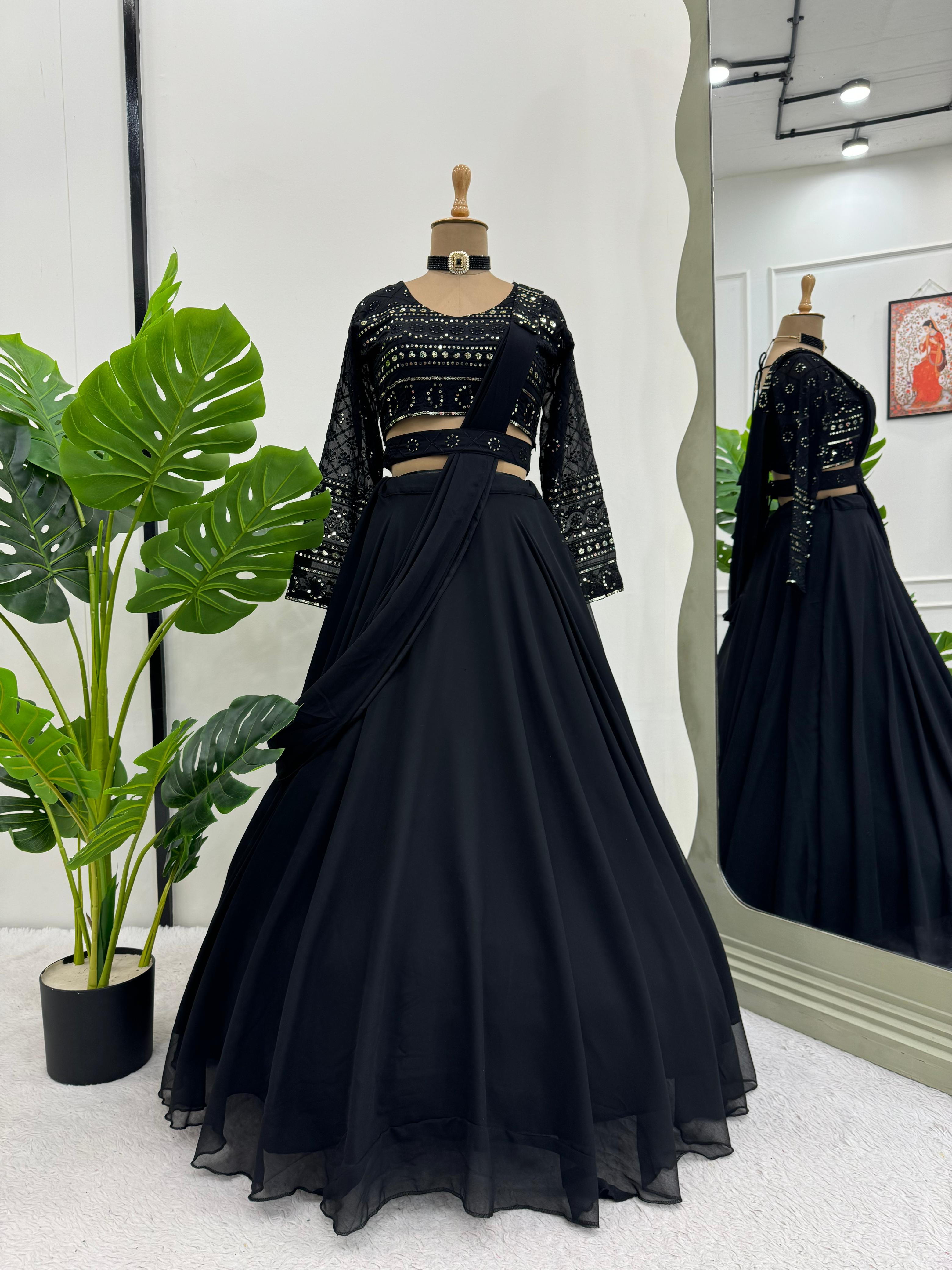 Indo Western Georgette Lehenga Choli
