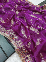 Jimmy Choo Heavy Embroidery Codding & Sequence Work Saree