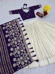 Traditional Wedding Special Jacquard Silk Lehenga Saree