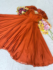 Festival Special Maggam Work Rangoli Silk Gown