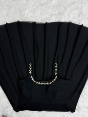 Elegant Black Colour Handwork & Real Mirror Work Gown