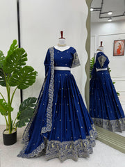 Beautiful Trending Chinon Silk Thread With Sequence Work Lehenga Choli
