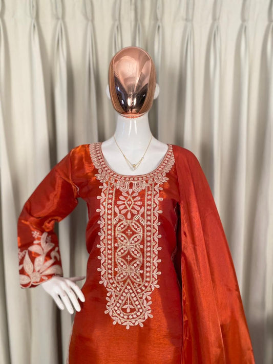 Wedding Special Outfit Jimmy Choo Sequence Embroidery Work Sharara