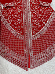 Party-wear Georgette Embroidery Sequence Thread Work Suit