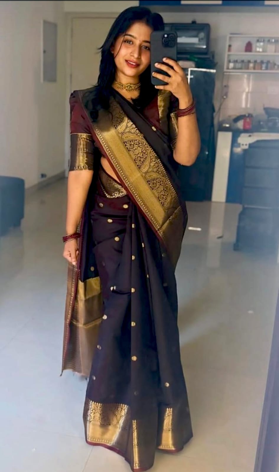 Beautiful Katan Silk Banarasi Soft Silk Butti Design Rich Pallu Saree