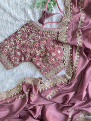 Beautiful Georgette Thread & Sequence Work Saree