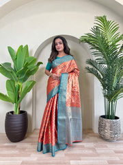 Trending Pure Tissue Silk With Zari Weaving Saree