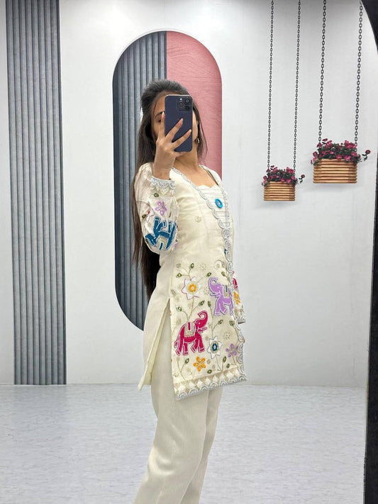 Beautiful Pure Tissue Simmer Silk Co-Ord Set