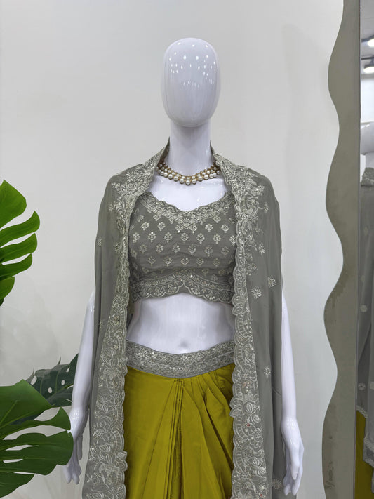 Party-wear Ready To Wear Dhoti Style Dress