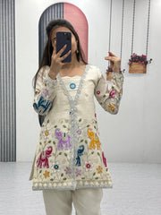 Beautiful Pure Tissue Simmer Silk Co-Ord Set