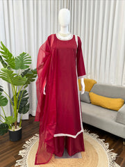Eid Special Natural Crepe Breats Work Lace Border Suit