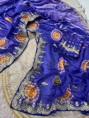 Festival Trending Space Silk Bandhej & Lehriya Printed Saree