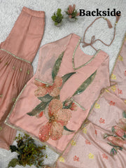 Beautiful Organza Sequence Embroidery Work Sharara