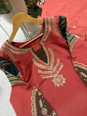 Party-wear Mul Chanderi Codding Sequence With Embroidery Work Suit