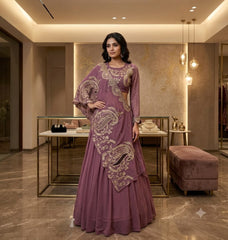 Trendy Stylish Georgette Cording Sequence Work Lehenga Blouse WIth Shrug