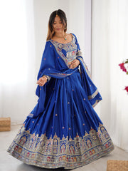 Beautiful Crep Silk Coding Dori With Thread & Sequence Work Lehenga Choli