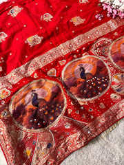 Beautiful Viscose Weaving With Rich Pallu Peacock Meena Work Saree
