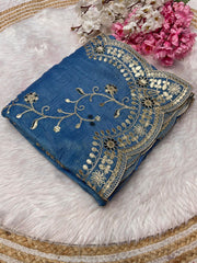 Beautiful Foil Gotapatti Work Saree