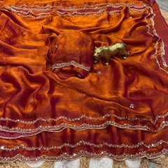 Beautiful Pure Fandy Sattin Silk Saree
