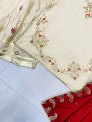 Beautiful Designer Chinon Silk Sequence Embroidery Work Dress