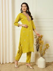 Beautiful Roman Silk Embroidery With Sequence Work Dress