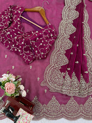 Wedding Special Elegance Redefined Fendy Chiffon Saree