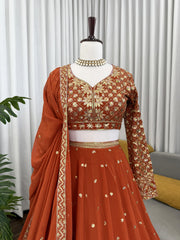 Sangeet Special Georgette Thread & Sequence Embroidery Work Lehenga Choli