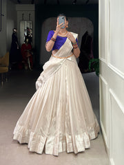 South Indian Traditional  Pattu Lehenga Half Saree