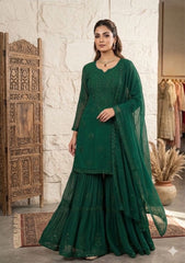 Festive Special Georgette Embroidery Sequence Work Sarara Set