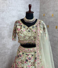 Party-wear Premium Quality Soft Net Coding Sequins Work Lehenga Choli