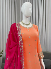 Beautiful Georgette Embroidery & Sequence Work Suit