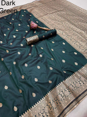 Beautiful Banrasi Silk Original Gold Zari Designer Saree