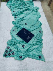 Elegance Chinon Silk With Beautiful Butterfly Butta Khatli Work Saree