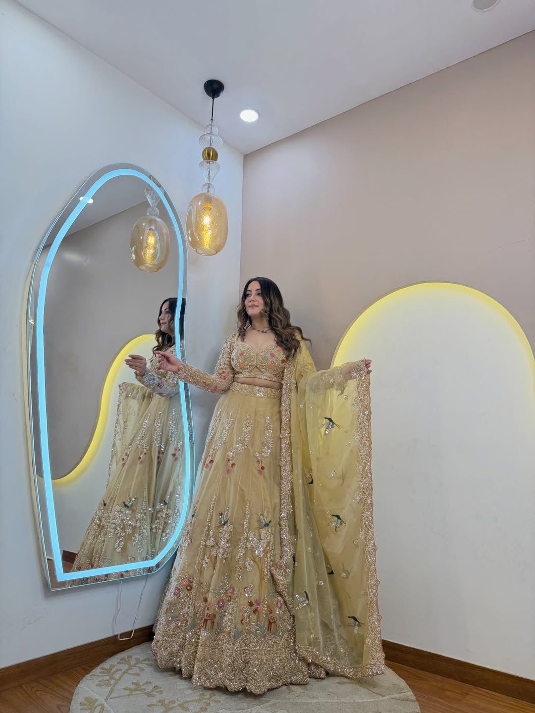Beautiful Fendy Silk Sequence Embroidery Work Lehenga choli