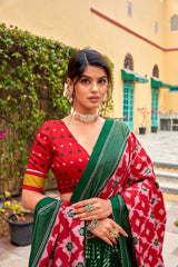 Effortless Glamours Tussar Silk Floral Printed With Foil Printed Lehenga Choli