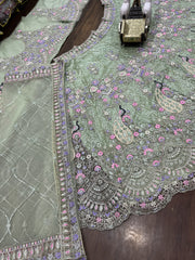 Beautiful Soft Butterfly Net Coding & Sequence Work Lehenga Choli