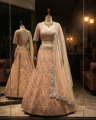 Party-wear Soft Net Sequence Embroidery Work Lehenga Choli