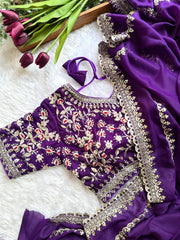 Beautiful Georgette Thread & Sequence Work Saree