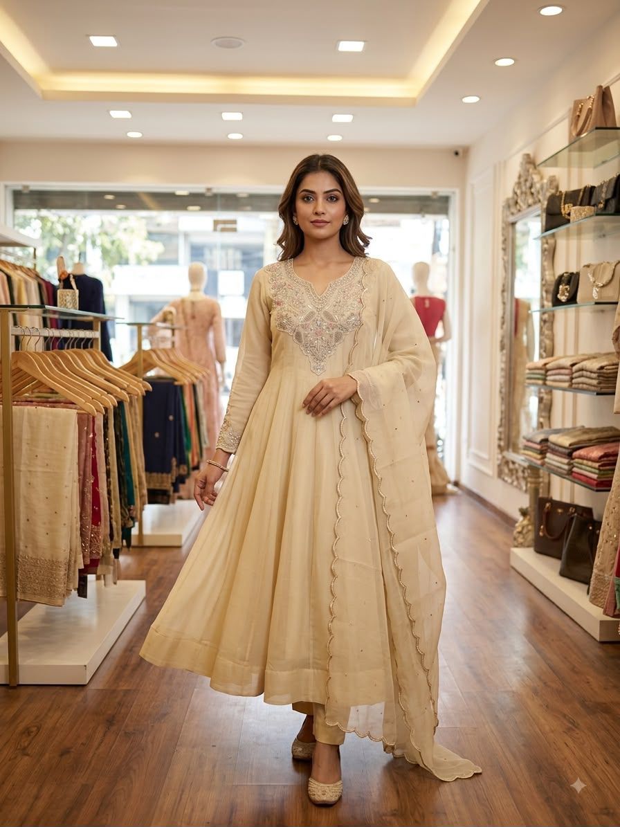 Festive Special Coss Moss Silk Codding Sequence Embroidery Work Gown