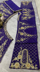 Party-wear Purple Tubby Silk Coding Sequins Work Lehenga Choli