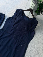 Beautiful Rayon Sequence Embroidery Work Dress