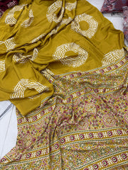 Beautiful Lagdi Pure Satin Silk Saree
