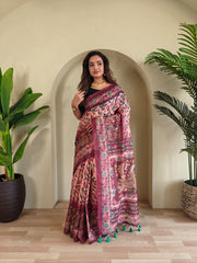 Beautiful Malai Cotton Printed Saree