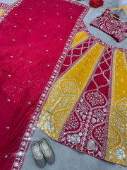 Designer Vichitra Silk Embroidery & Sequence Work Lehenga Choli