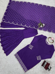 Elegant Georgette Sequence Work Salwar Suit